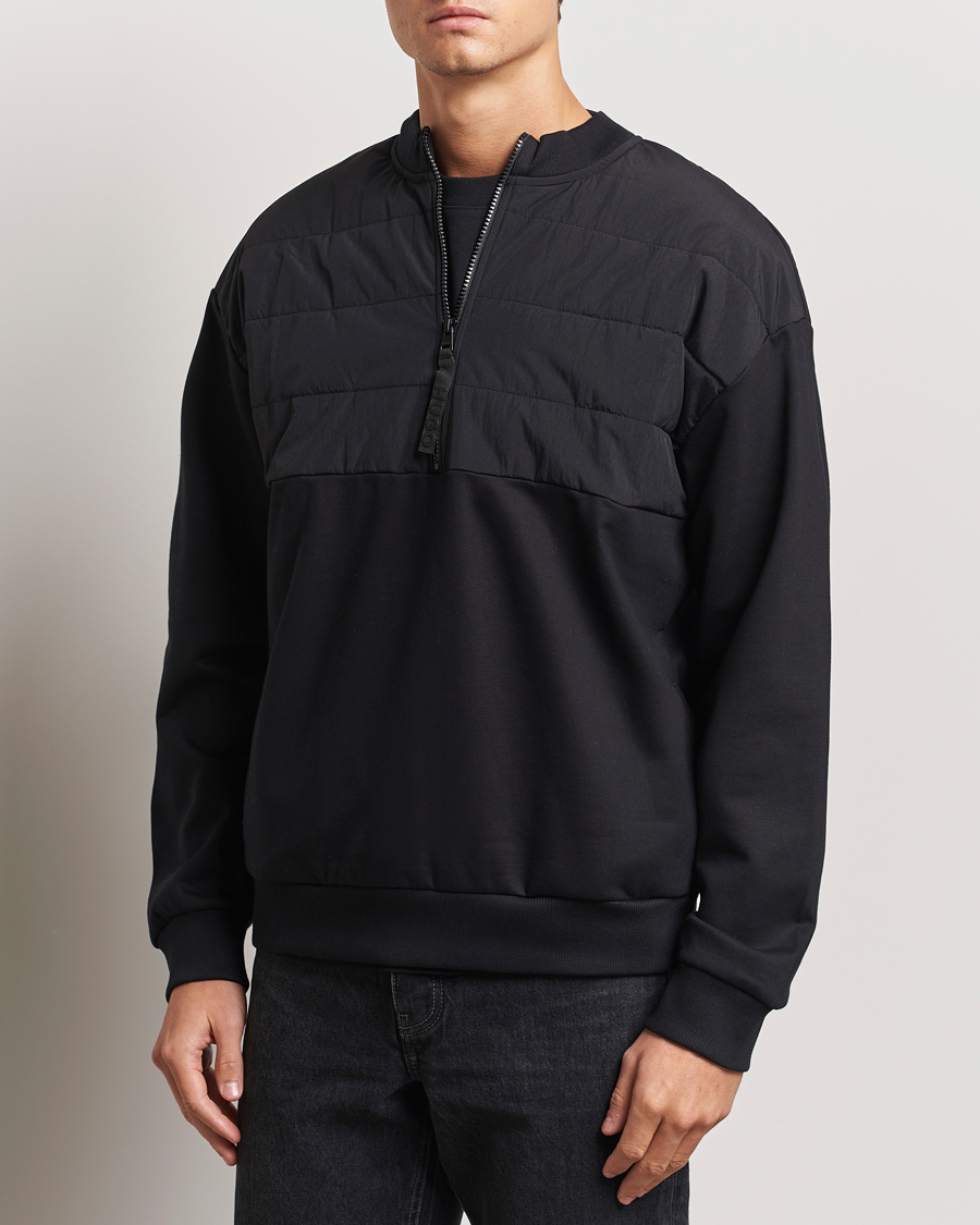 Mies |  | HUGO | Detechsom Hybrid Half Zip Black