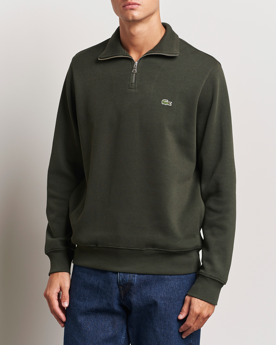 Mies |  | Lacoste | Rib Interlock Half Zip Sapwood