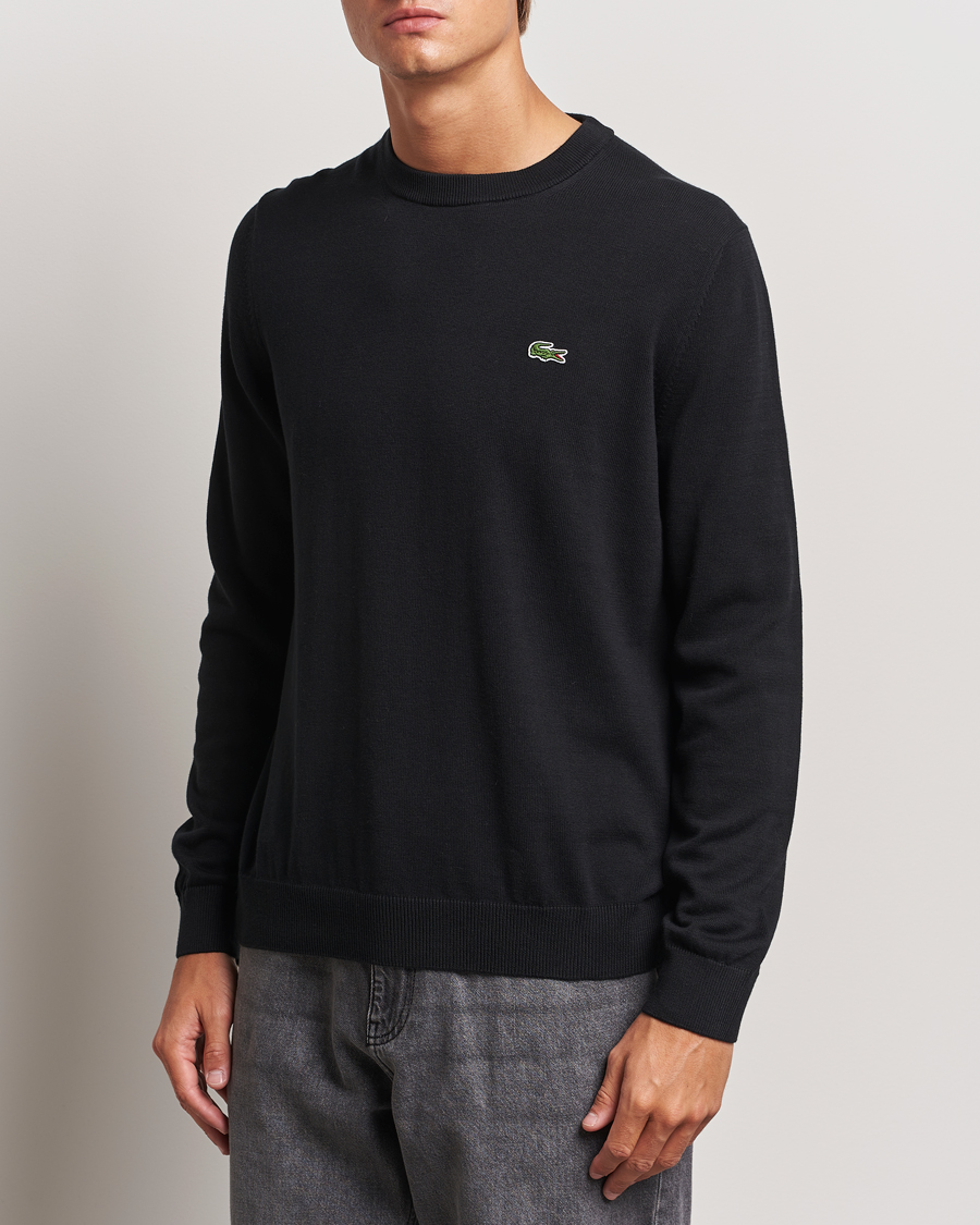 Mies |  | Lacoste | Cotton Knitted Sweater Black