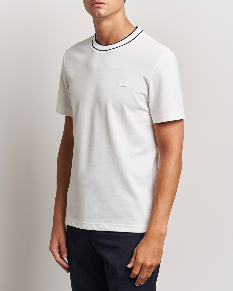 Mies |  | Lacoste | Contrast Rib Piqué T-Shirt Flour