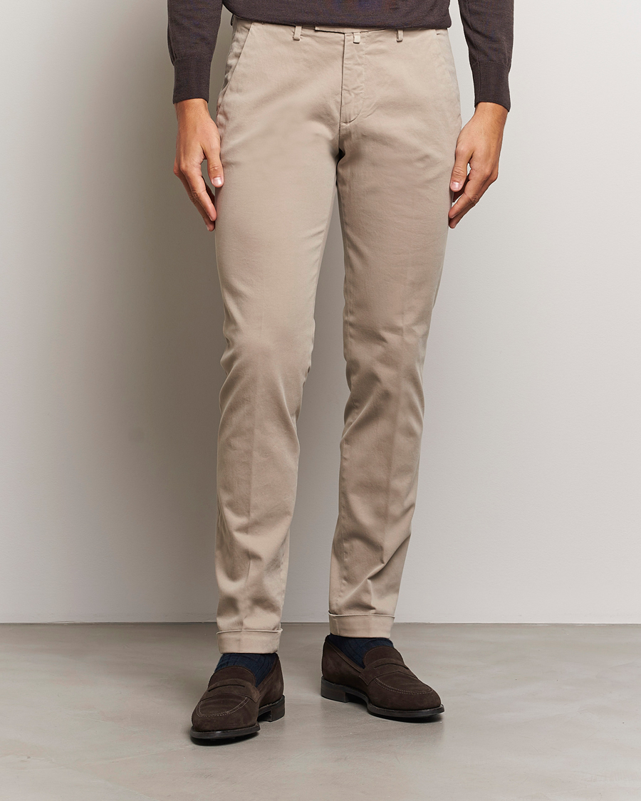 Mies |  | Briglia 1949 | Slim Fit Cotton Stretch Chino Beige