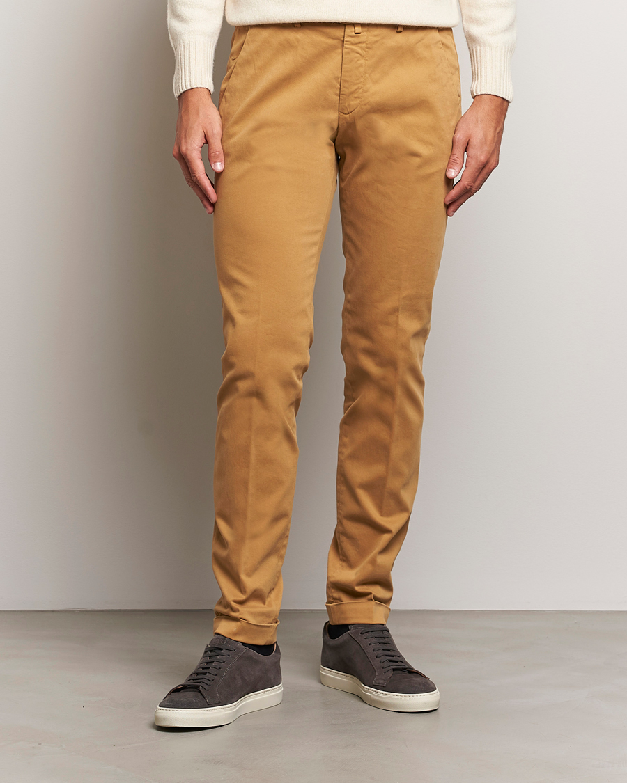 Mies |  | Briglia 1949 | Slim Fit Cotton Stretch Chino Camel