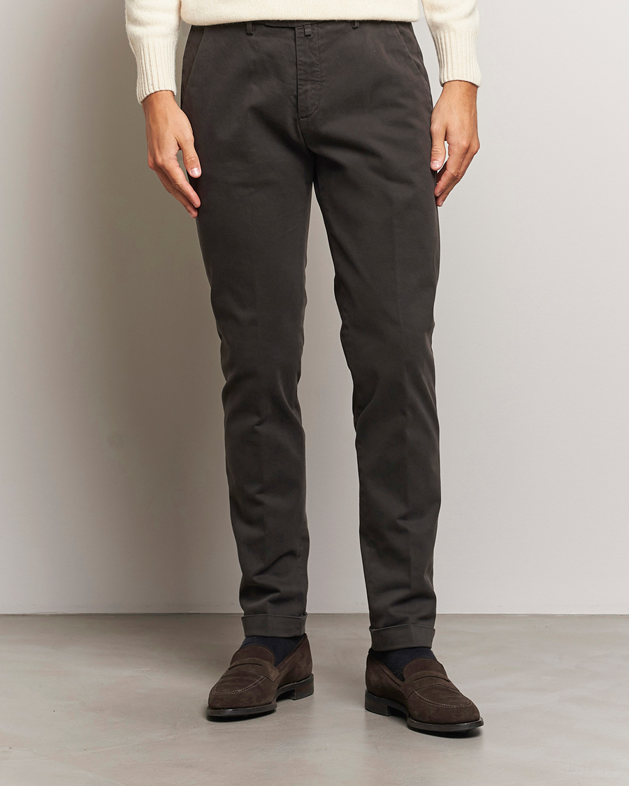 Mies |  | Briglia 1949 | Slim Fit Cotton Stretch Chino Dark Brown