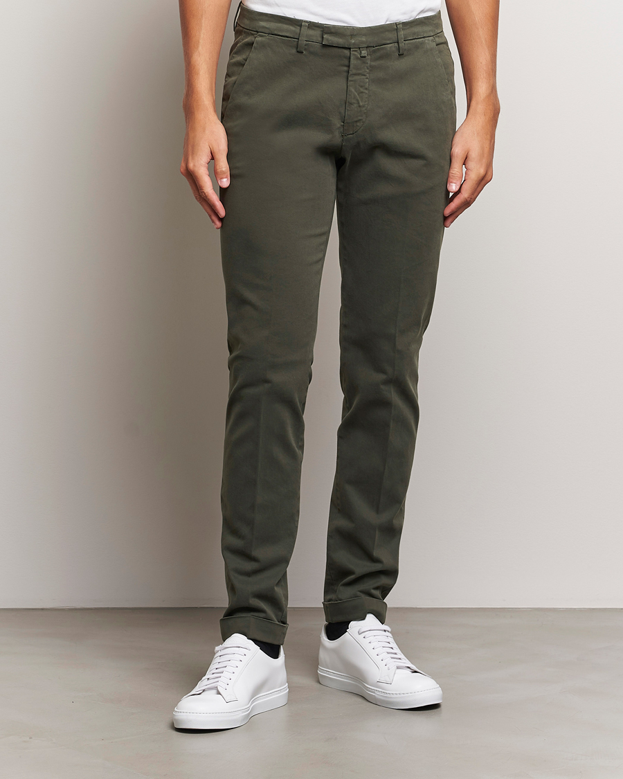 Mies |  | Briglia 1949 | Slim Fit Cotton Stretch Chino Military