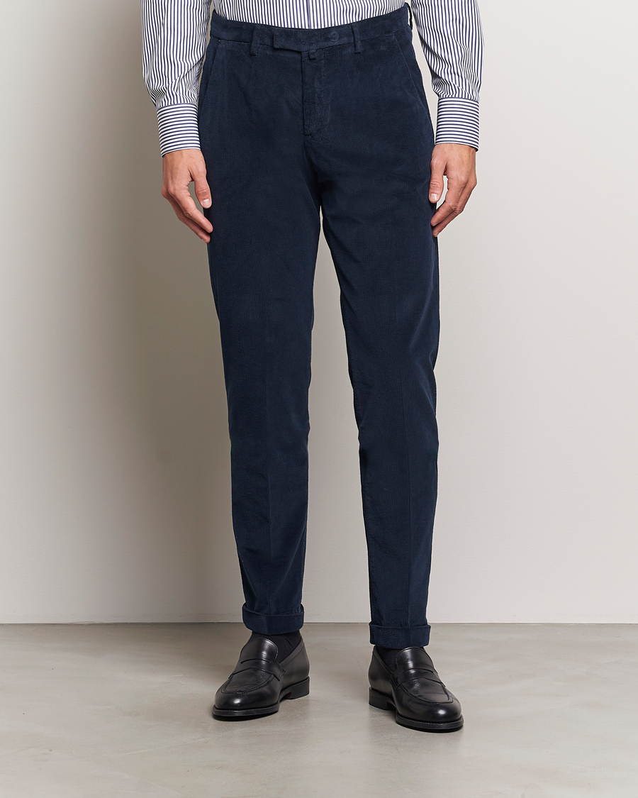 Mies |  | Briglia 1949 | Slim Fit Corduroy Trousers Navy