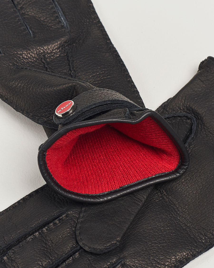 Mies |  | Kiton | Grain Leather Gloves Black