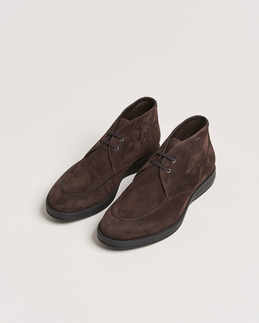 Mies |  | Brioni | Journey Desert Boots Dark Brown Suede