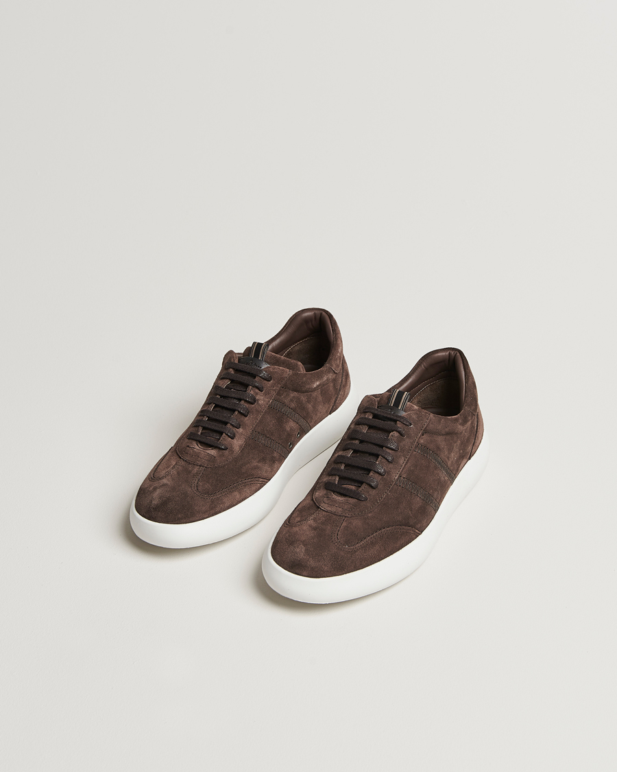 Mies |  | Brioni | Cassetta Sneakers Dark Brown Suede