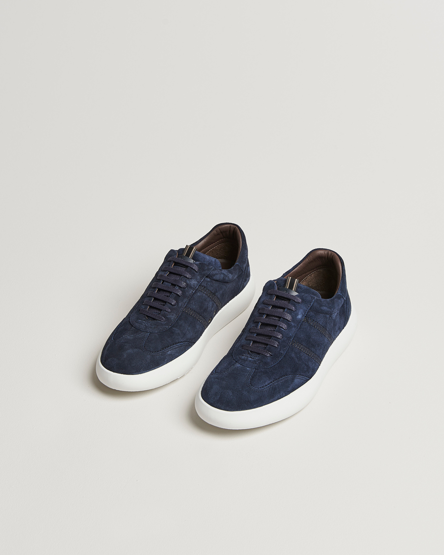 Mies |  | Brioni | Cassetta Sneakers Navy Suede