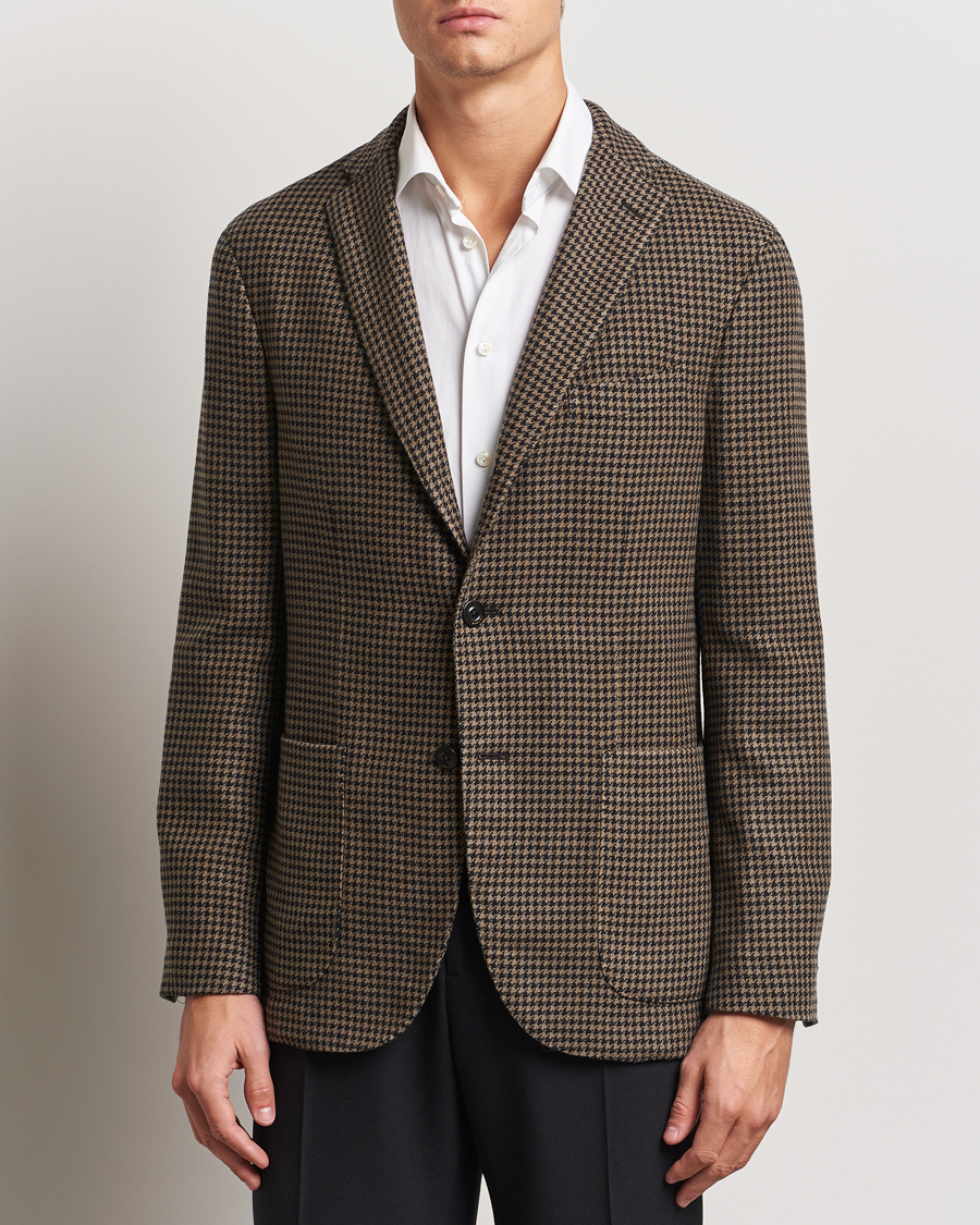 Mies |  | Boglioli | K Jacket Houndstooth Wool Blazer Brown