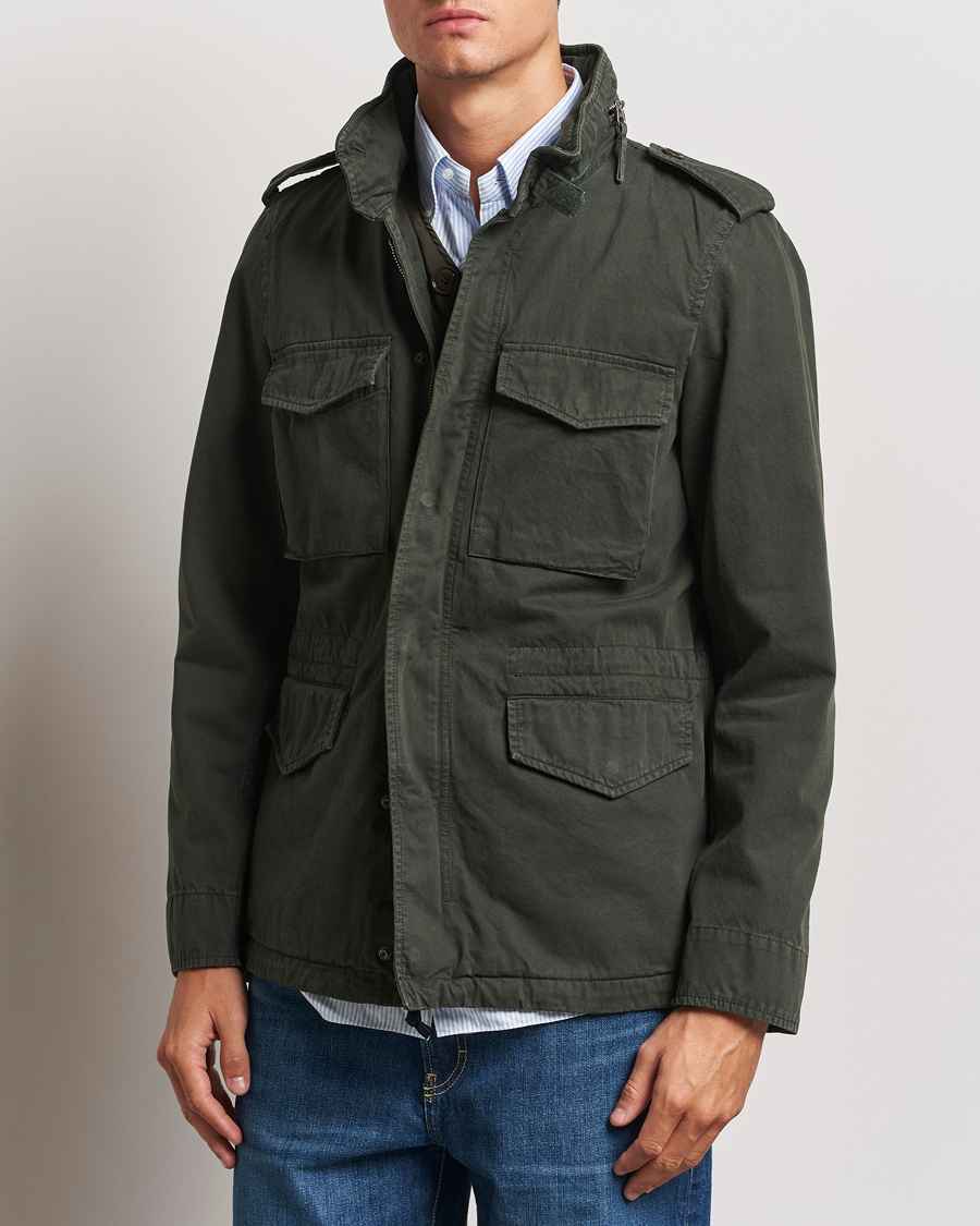 Mies |  | Aspesi | Lined Cotton Field Jacket Military