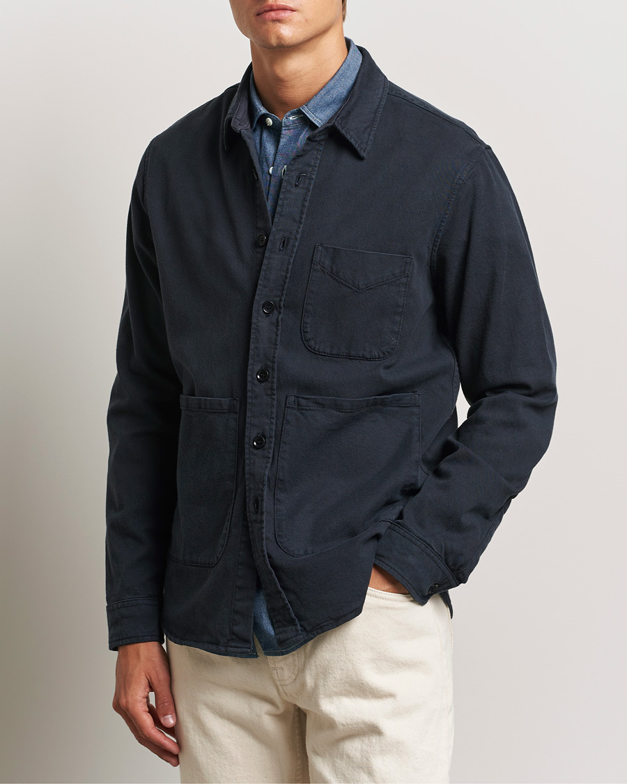 Mies |  | Aspesi | Cotton Utility Shirt Navy