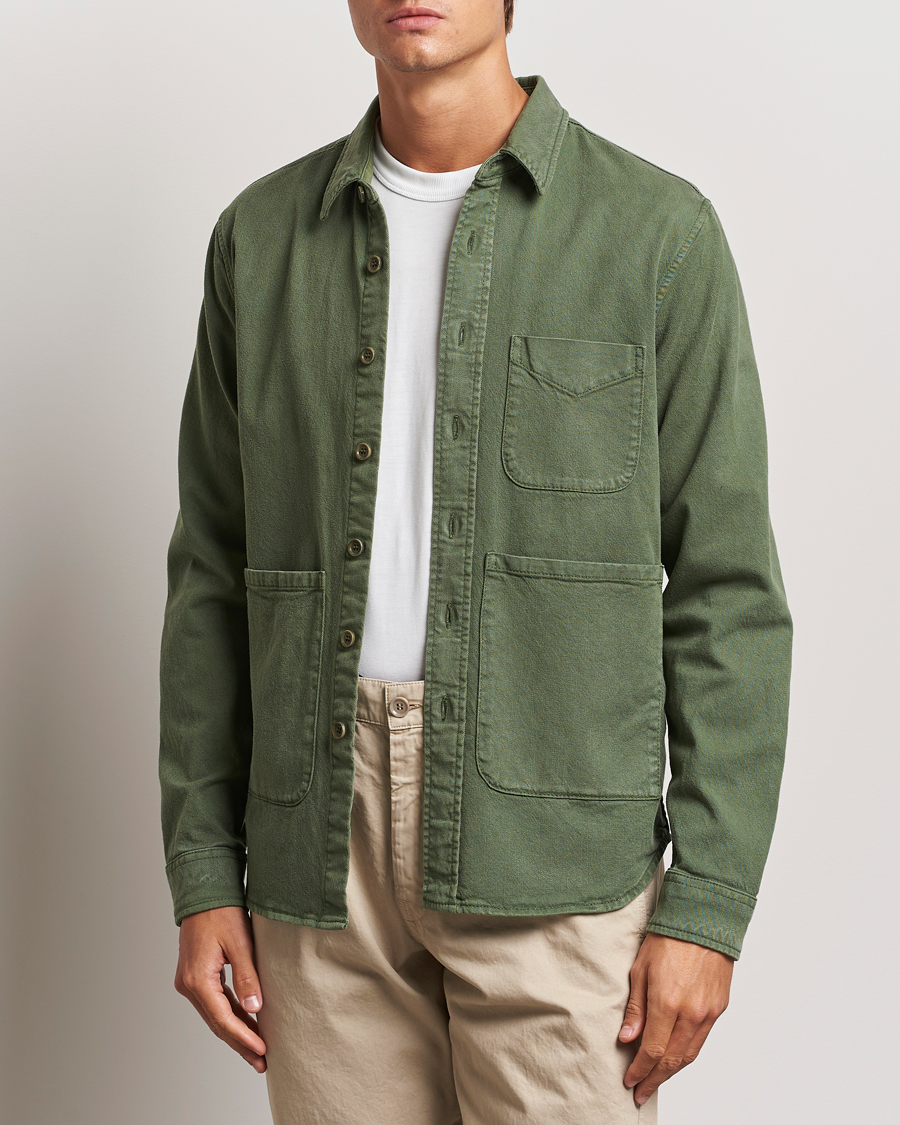 Mies |  | Aspesi | Cotton Utility Shirt Green