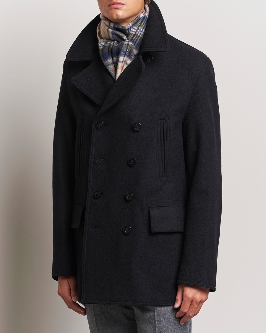 Mies |  | Gloverall | Churchill Reefer Peacoat Black