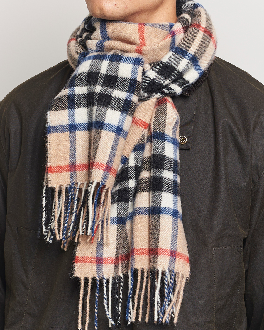 Mies |  | Gloverall | Lambswool Scarf Camel Check