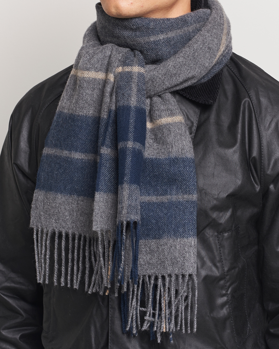 Mies |  | Gloverall | Lambswool Scarf Grey Check