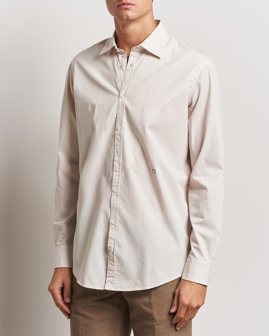 Mies |  | Massimo Alba | Genova Casual Shirt Beige Stripe