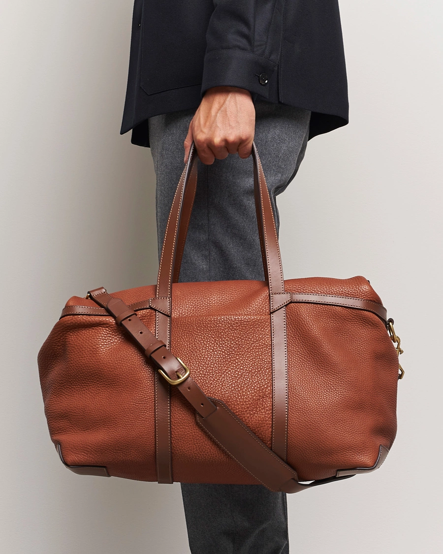 Mies |  | Mismo | Tour Pebbled Leather Weekendbag Tabac/Cuoio