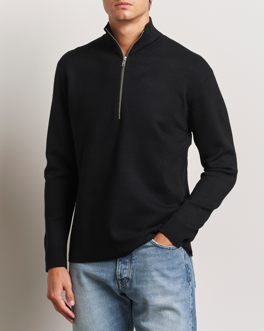 Mies |  | NN07 | Harald Cotton/Modal Half Zip Black