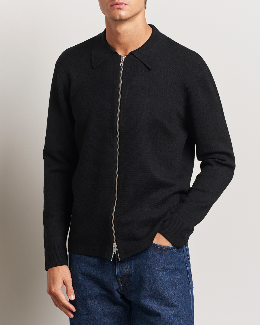 Mies |  | NN07 | Harald Cotton/Modal Full Zip Black