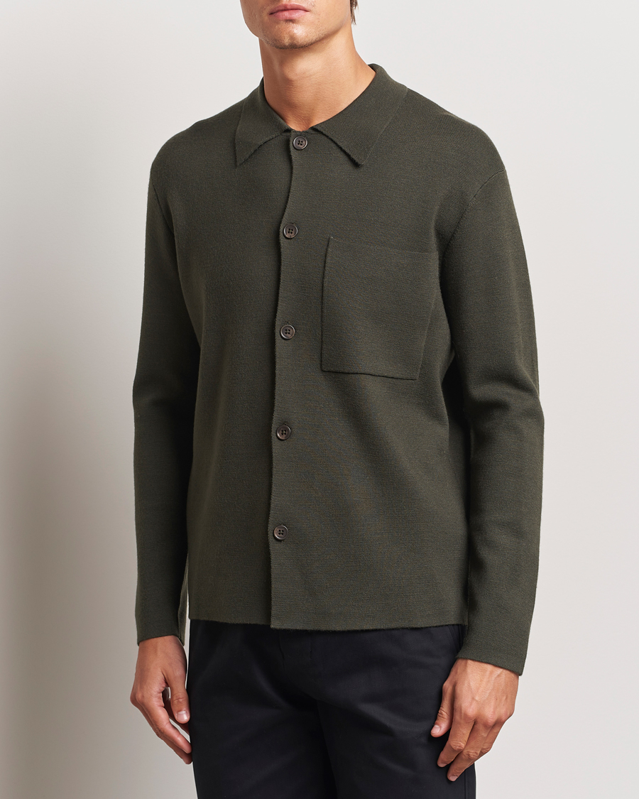 Mies | Business & Beyond - Casual | NN07 | Jonas Cotton/Modal Cardigan Dark Army