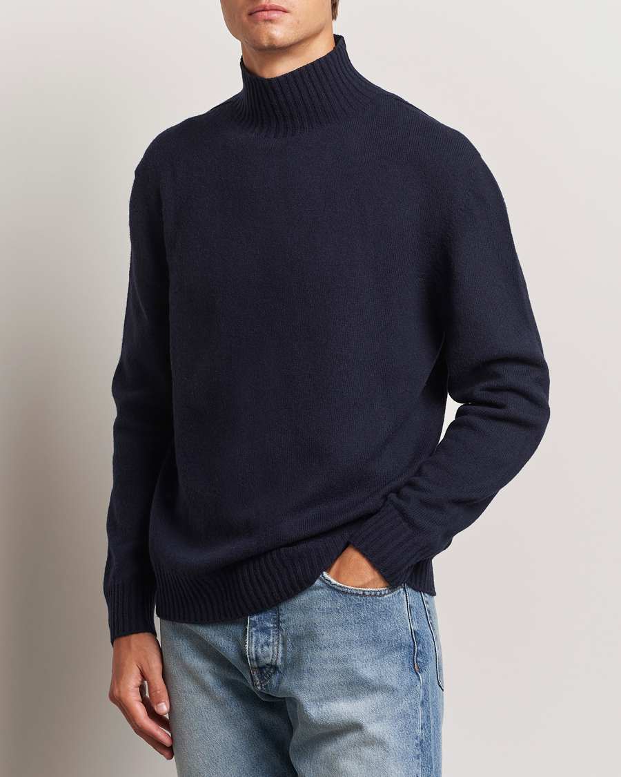 Mies | Business & Beyond - Casual | NN07 | Clark Wool Knitted Polo Navy Blue