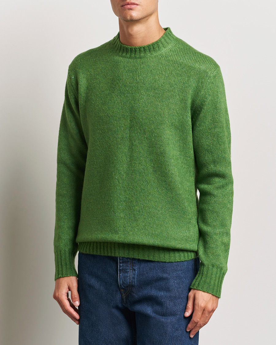 Mies |  | NN07 | Lee Brushed Wool Crew Neck Kale Green