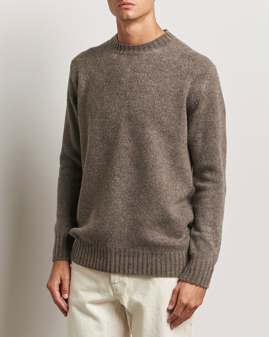 Mies |  | NN07 | Lee Brushed Wool Crew Neck Tarmac