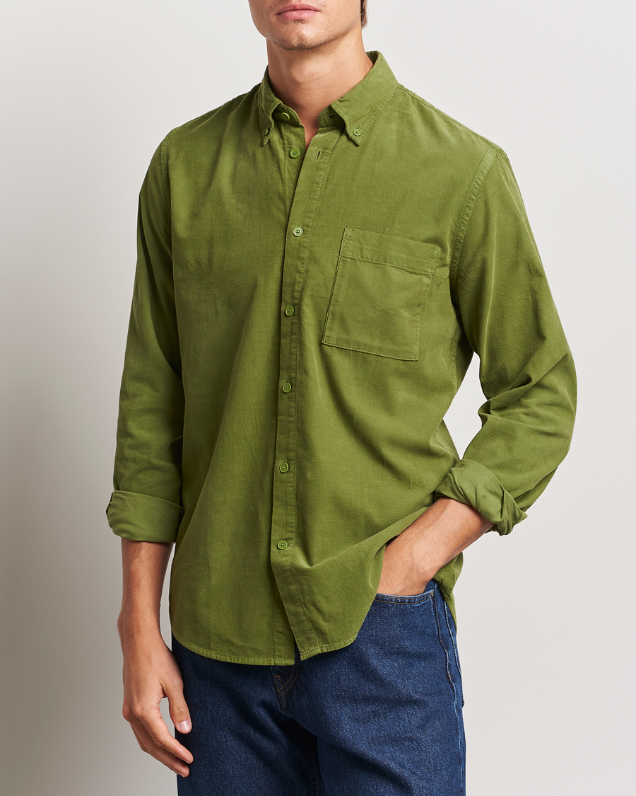 Mies |  | NN07 | Arne Baby Cord Shirt Cedar Green