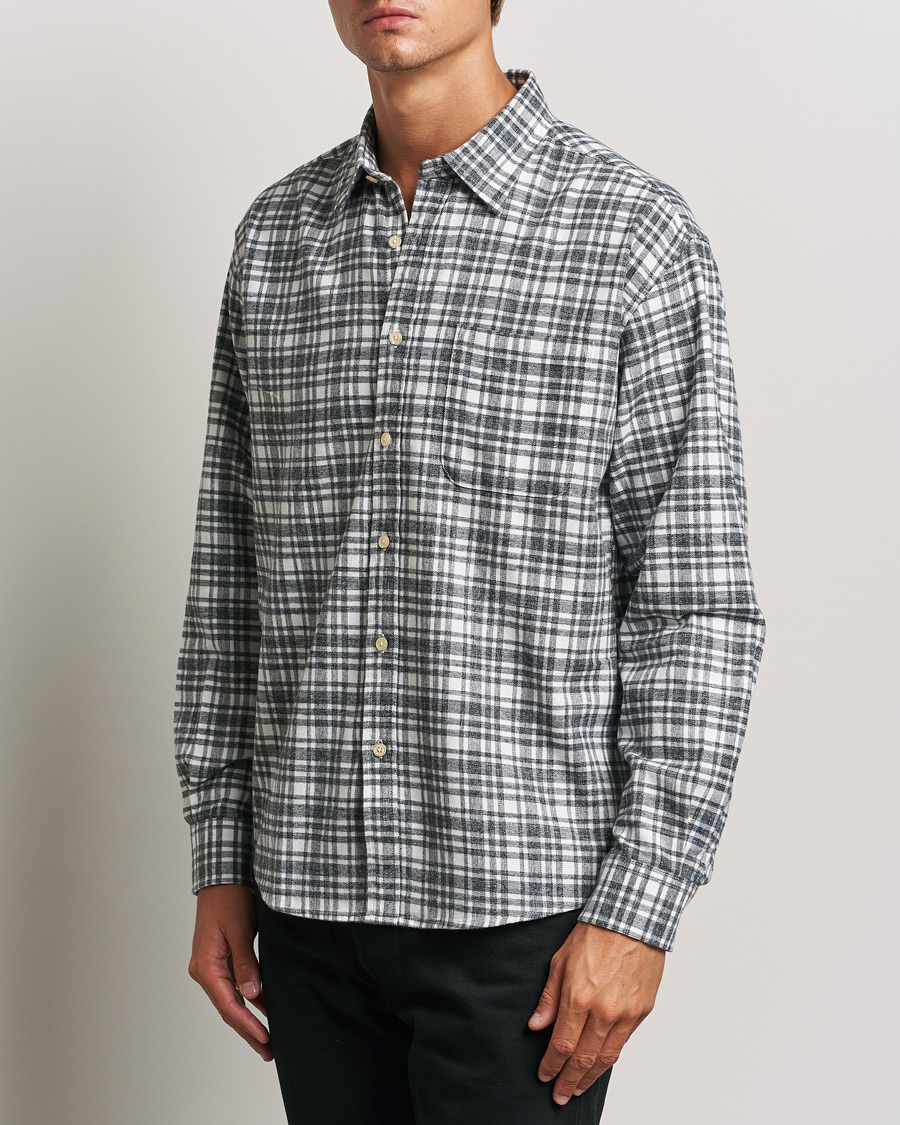 Mies |  | NN07 | Deon Flannel Shirt Grey/White