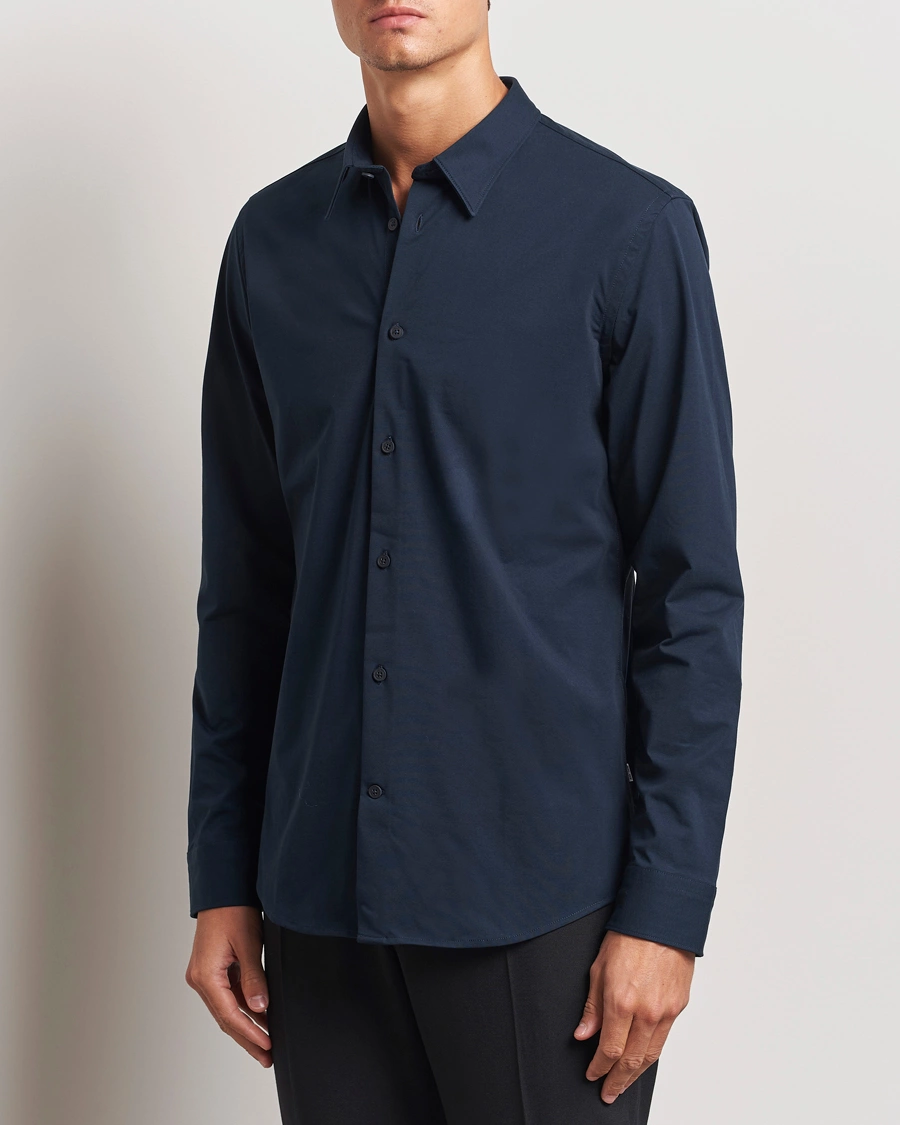 Mies |  | NN07 | Elian Mercerized Cotton Shirt Navy Blue