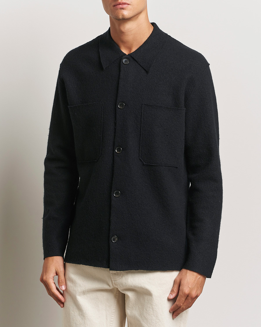 Mies |  | NN07 | Jonas Boiled Wool Cardigan Black