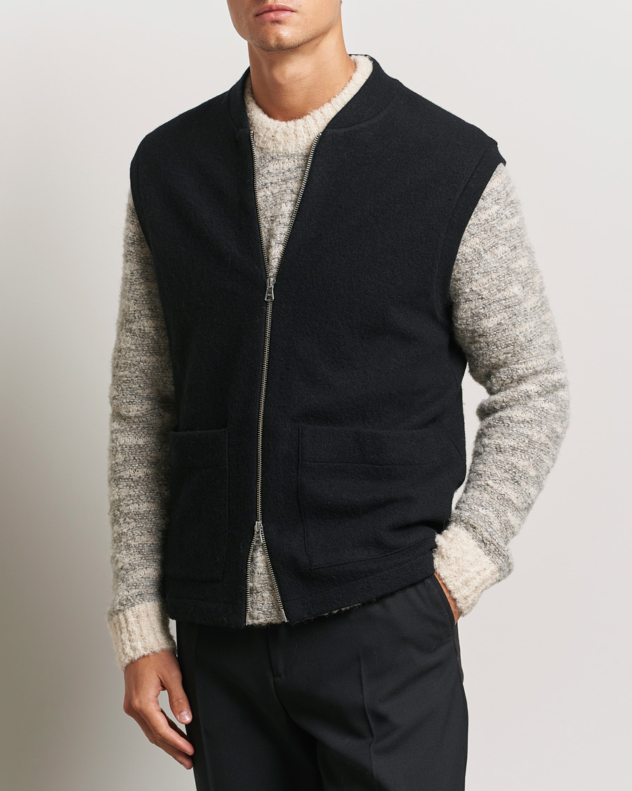 Mies |  | NN07 | Boiled Wool Vest Black