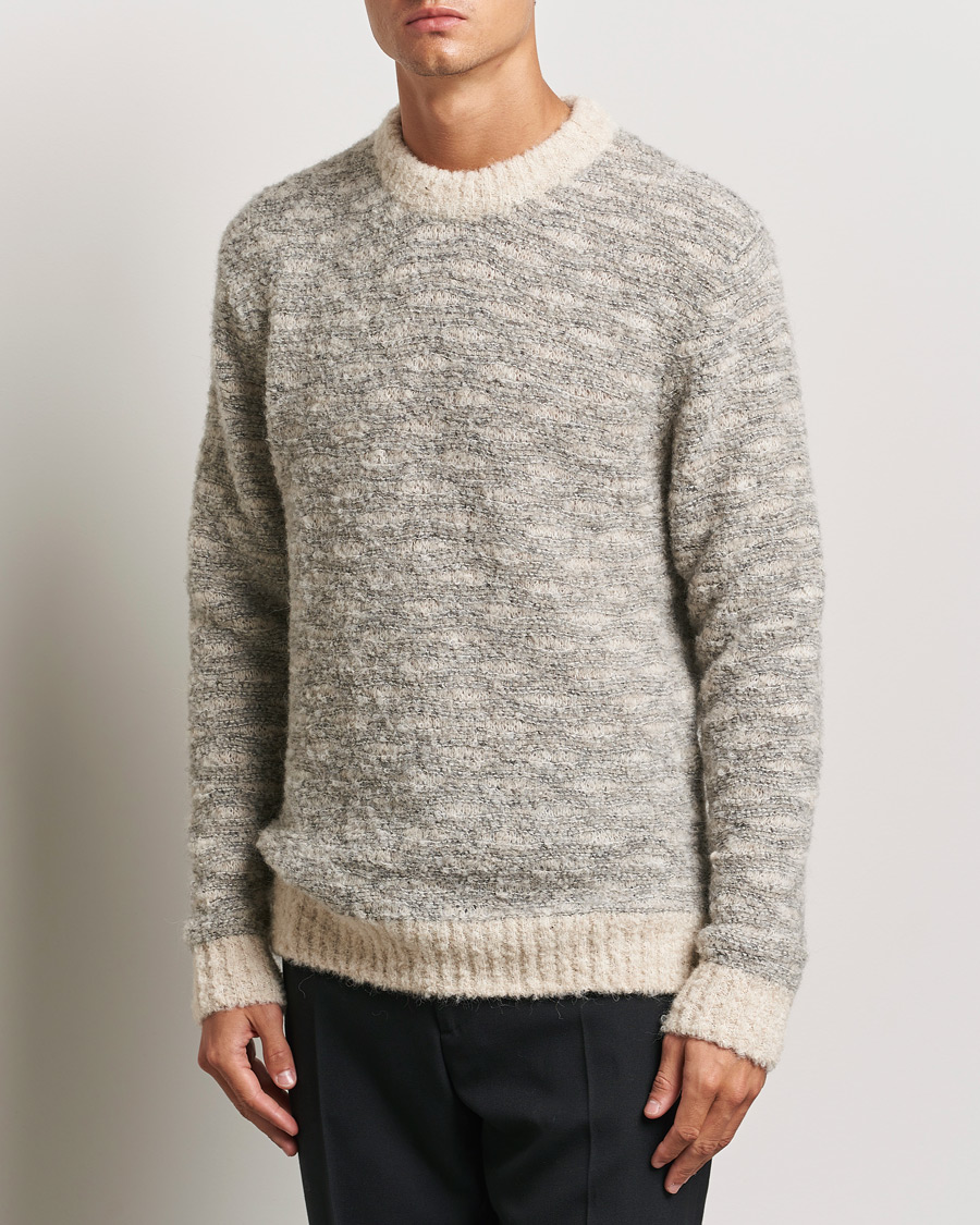 Mies |  | NN07 | Zackarias Knitted Crew Neck Grey Melange