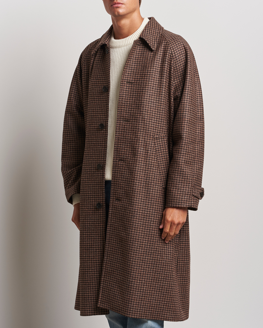Mies | Uutuudet | Nudie Jeans | Will Dogtooth Check Coat Brown