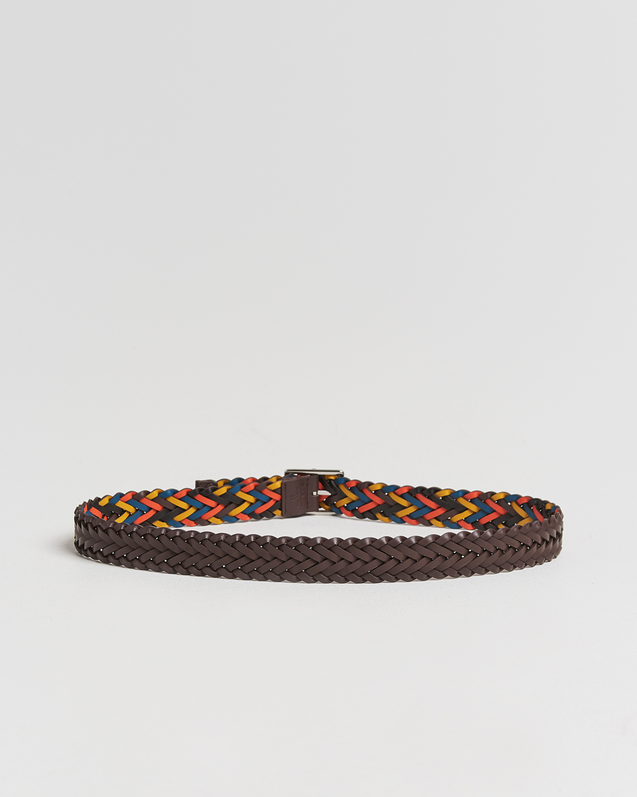 Mies |  | Paul Smith | Reversible Leather Braided Belt Brown/Multi