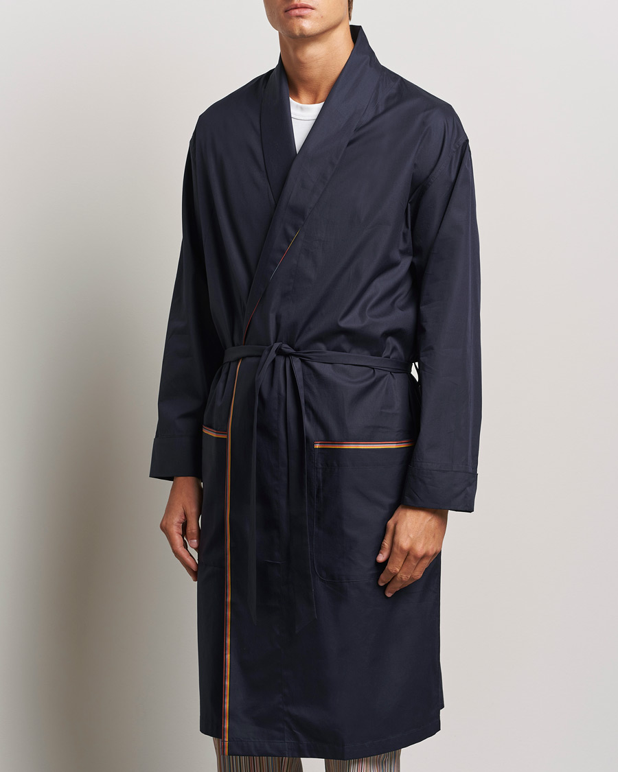 Mies |  | Paul Smith | Stripe Cotton Gown Navy