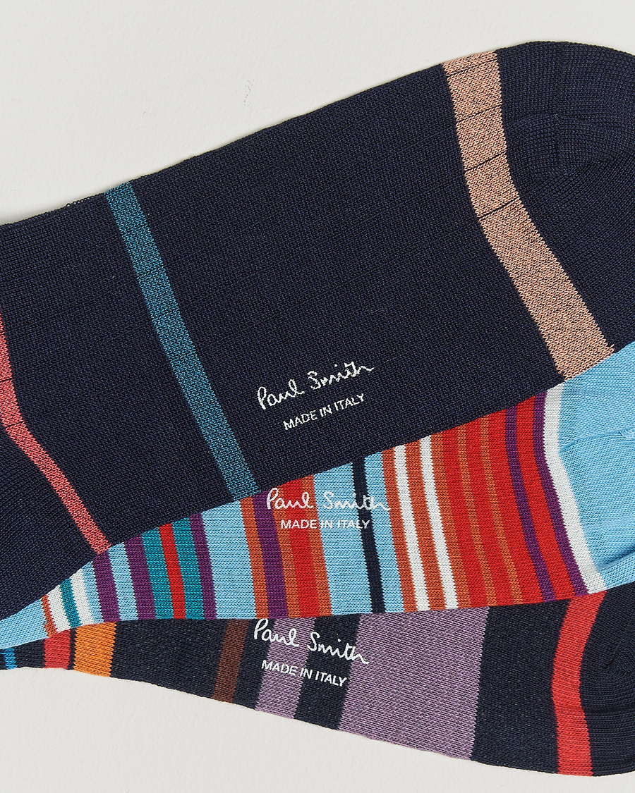 Mies |  | Paul Smith | 3-Pack Striped Socks Multi