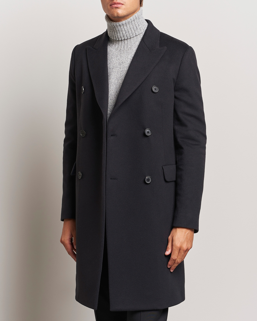 Mies |  | Paul Smith | Wool/Cashmere Double Breasted Coat Black