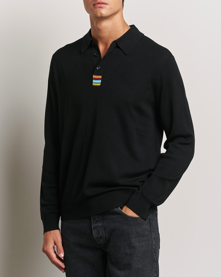 Mies |  | Paul Smith | Merino Knitted Polo Black