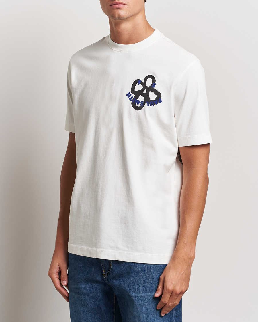 Mies |  | PS Paul Smith | Happy Flower Crew Neck T-Shirt White