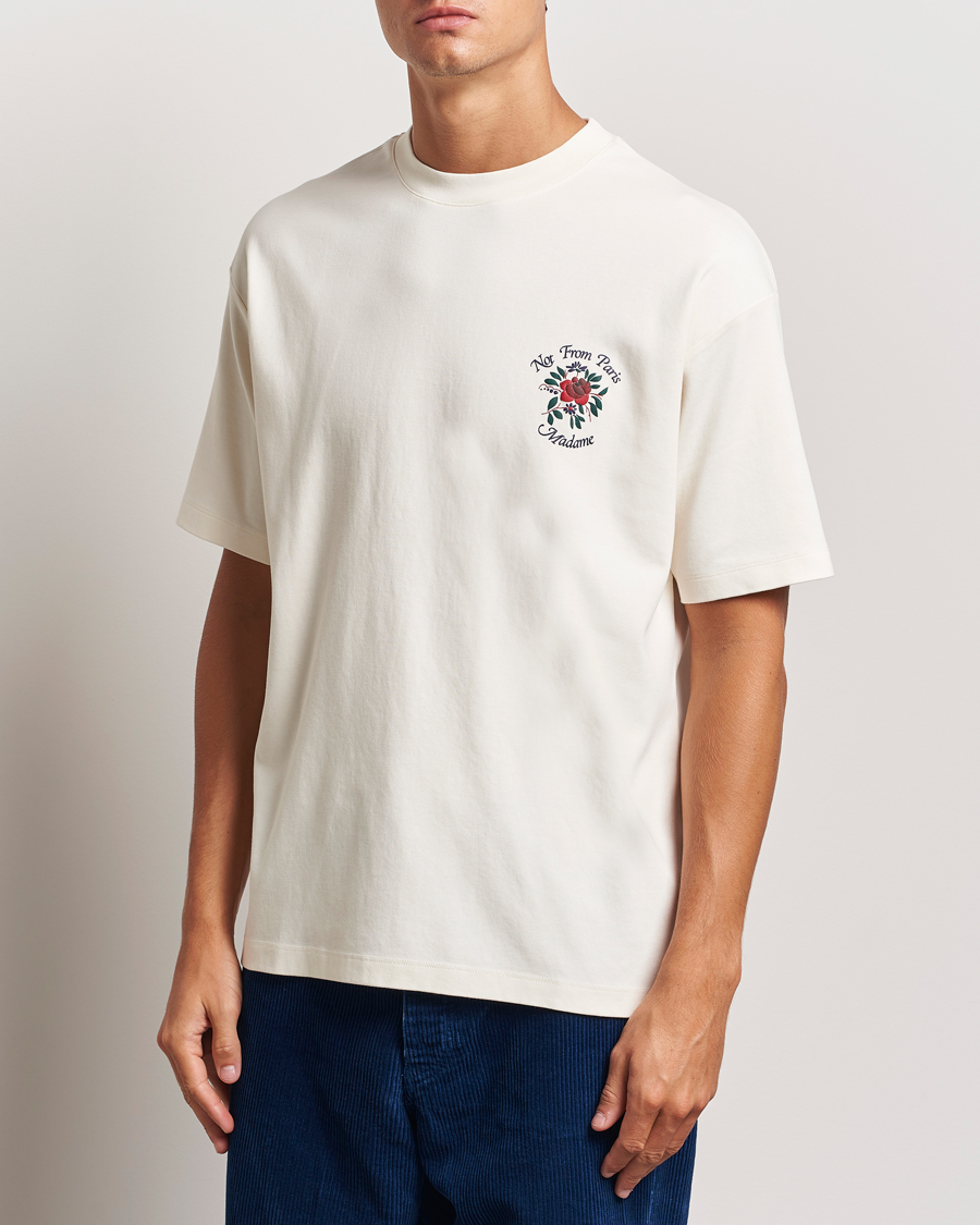 Mies |  | Drôle de Monsieur | Flower Slogan T-Shirt Cream