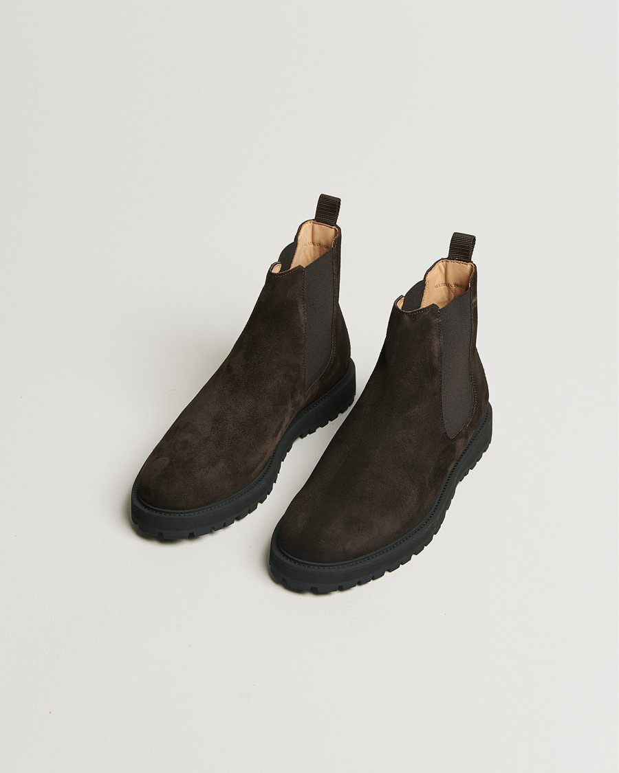 Mies |  | CQP | Crest Suede Chelsea Boot Dark Brown