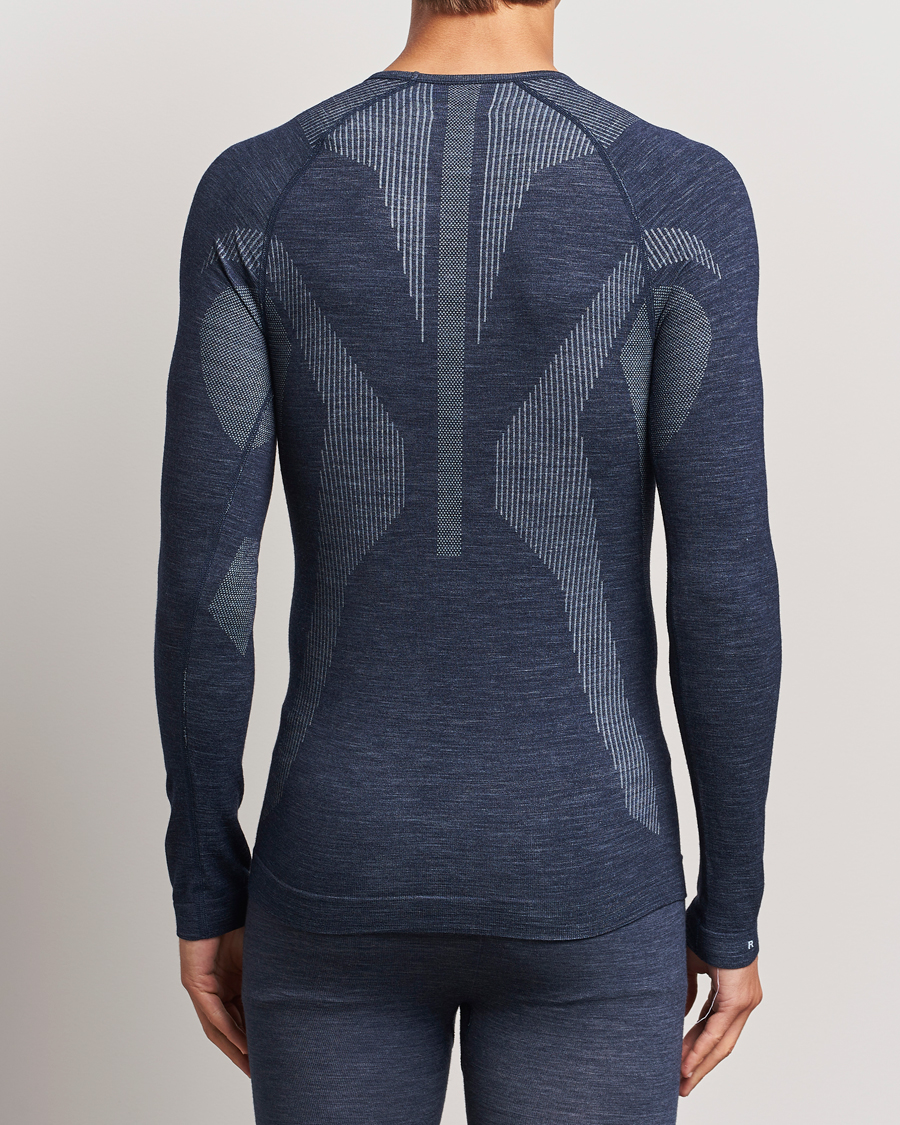 Mies | Pitkähihaiset t-paidat | Falke Sport | Long Sleeve Wool Tech Shirt Space Blue