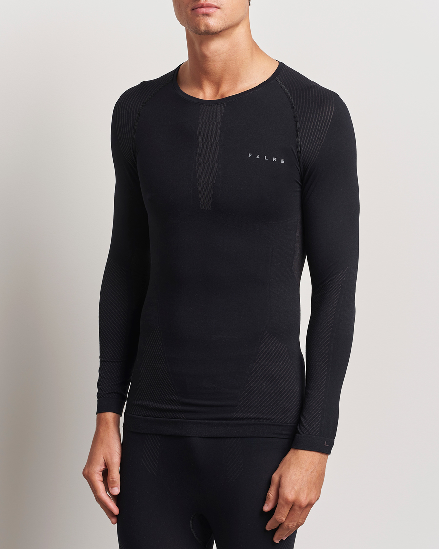 Mies |  | Falke Sport | Long Sleeve Warm Shirt Black