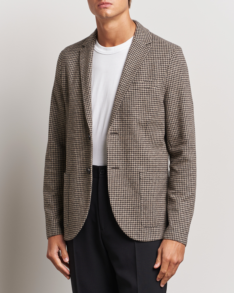 Mies |  | Harris Wharf London | Two Button Houndstooth Blazer Beige