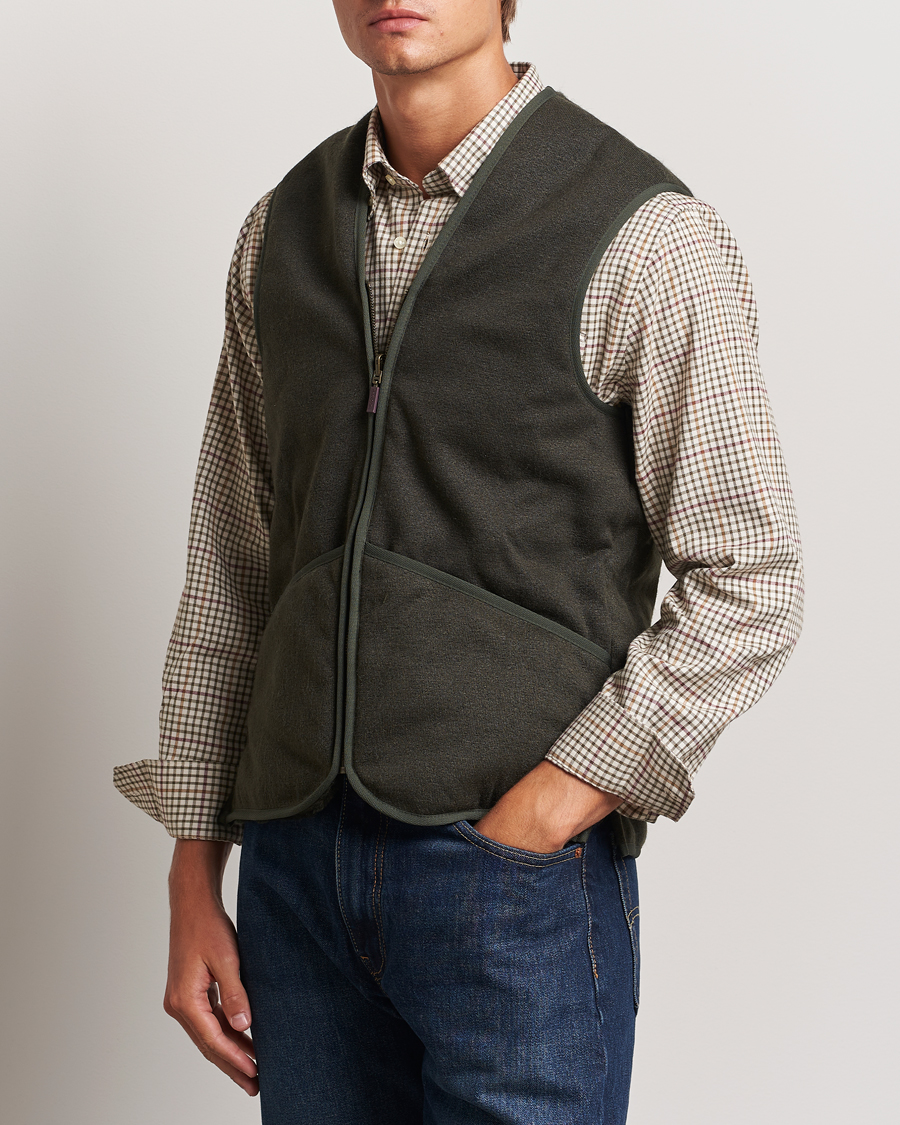 Mies |  | Barbour Lifestyle | Warm Pile Waistcoat Zip-In Liner Sage