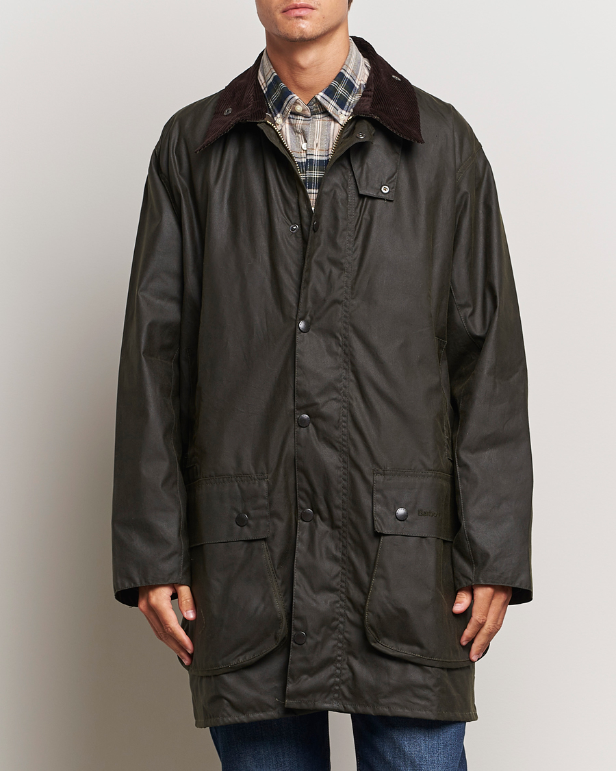 Mies |  | Barbour Lifestyle | Border Wax Coat Archive Olive