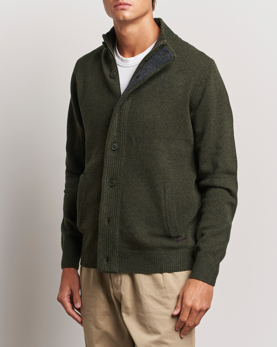 Mies |  | Barbour Lifestyle | Essential Patch Zip Through Cardigan Seaweed