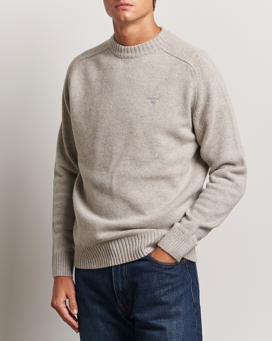 Mies |  | Barbour Lifestyle | Grangetown Lambswool Crewneck Light Grey Marl